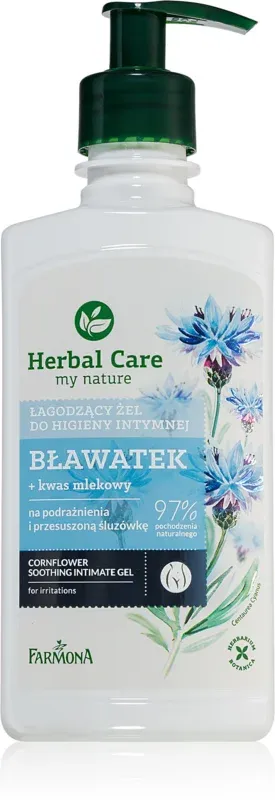 Herbal Care Żel do mycia twarzy `Bławatek i bawełna`