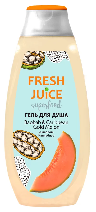 Fresh Juice Żel pod prysznic `Baobab & Karaibski złoty melon`