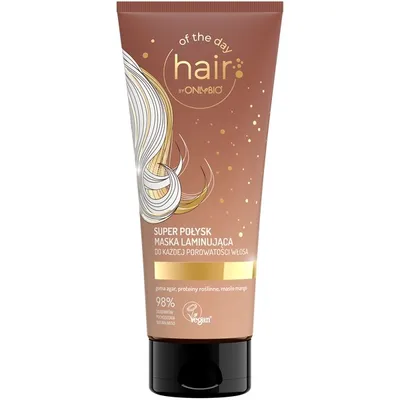 OnlyBio Hair of the Day, Super Połysk, Maska laminująca do każdej porowatości włosa