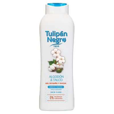 Tulipan Negro Skin Care, Cotton & Talk Shower Gel (Żel pod prysznic `Bawełna i talk`)