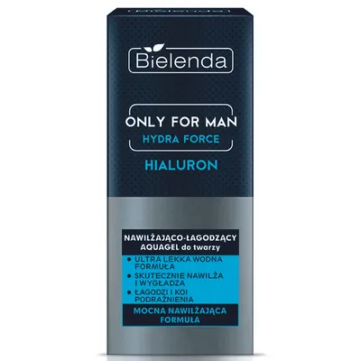 Bielenda Only For Man, Hydra Force, Nawilżająco - łagodzący aquagel do twarzy