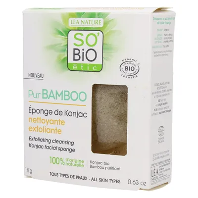 SO'BiO Etic Pur Bamboo, Eponge Konjac Nettoyante (Gąbka konjac)
