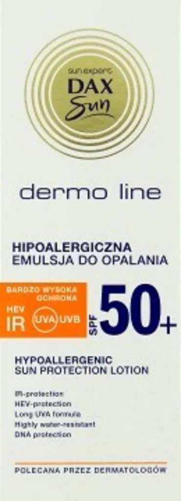 Dax Sun Dermo Line, Hipoalergiczna emulsja do opalania SPF 50 +