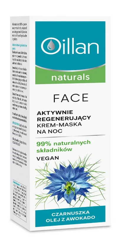 Oillan Naturals, Face, Aktywnie regenerujący krem-maska do twarzy