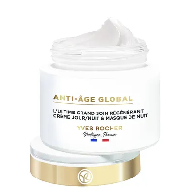 Yves Rocher Anti-Age Global, Przeciwzmarszczkowy krem regenerujący na dzień i na noc & maska na noc