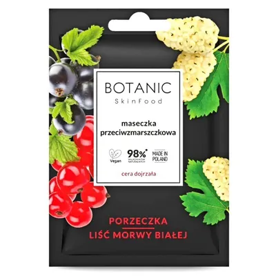 Botanic Skin Food Maseczka przeciwzmarszczkowa `Porzeczka i liść morwy białej`