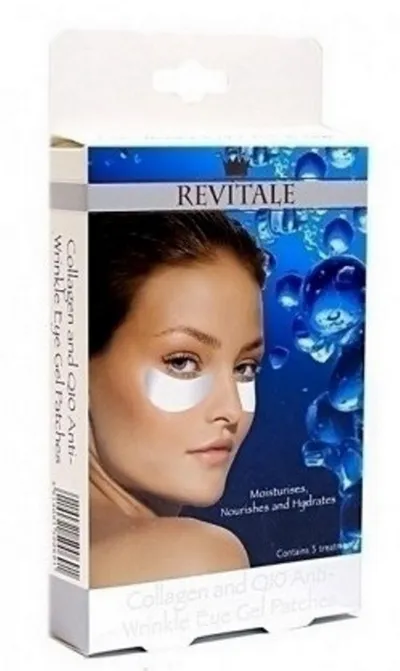 Revitale Collagen and Q10 Anti - Wrinkle Eye Gel Patches (Płatki pod oczy z kolagenem, Q10 i kwasem hialuronowym)