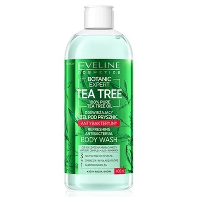 Eveline Cosmetics Botanic Expert Tea Tree, Odświeżający żel pod prysznic antybakteryjny
