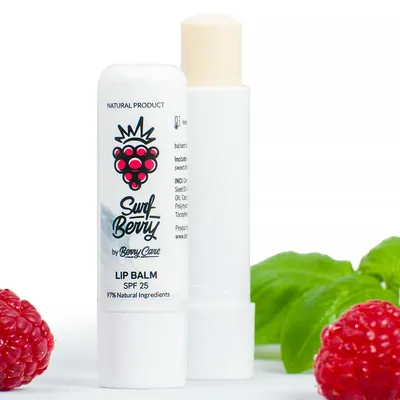BerryCare SurfBerry, Naturalna pomadka ochronna do ust  SPF 25