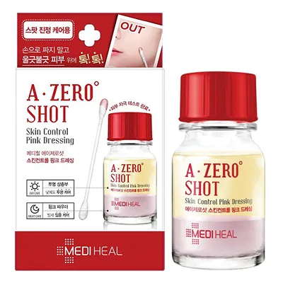 Mediheal A Zero Shot, Skin Control Pink Dressing (Płyn redukujący niedoskonałości skóry)