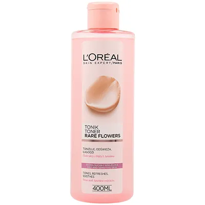 L'Oreal Paris Skin Expert, Rare Flowers, Toner (Tonik łagodzący z ekstraktami z róży oraz jaśminu skóra sucha i wrażliwa)