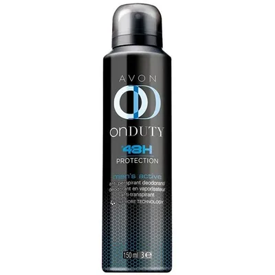 Avon On Duty Men Active, Anti-perspirant Deodorant 48 H Protection (Dezodorant antyperspiracyjny w sprayu)