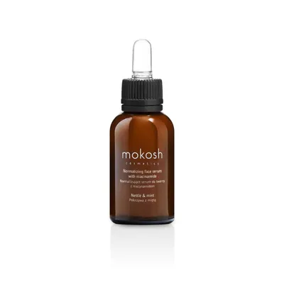 Mokosh Cosmetics Normalizujące serum do twarzy z niacynamidem `Pokrzywa z miętą`