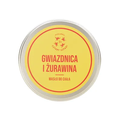 Mydlarnia Cztery Szpaki Masło do ciała `Gwiazdnica i żurawina`