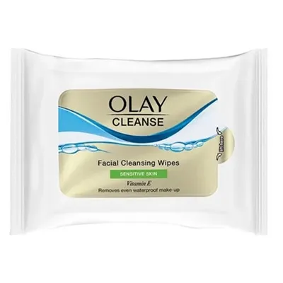 Olay Cleanse, Facial Cleansing Wipes Sensitive (Chusteczki do demakijażu dla skóry wrażliwej)