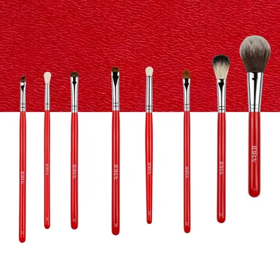 Ibra Red Set Brush, Zestaw pędzli do makijażu twarzy