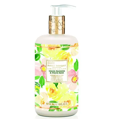 Baylis & Harding Royale Bouquet, Moisturising Hand Wash Lemon Blossom & White Rose (Nawilżające mydło do rąk w płynie `Kwiat cytryny i biała róża`)