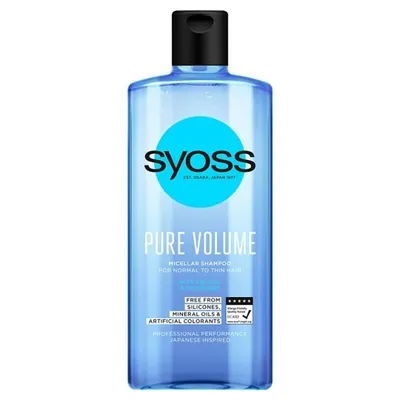 Syoss Pure Volume,  Szampon micelarny do włosów cienkich