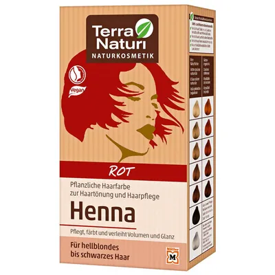 Terra Naturi Henna Pflanzenhaarfarbe Rot (Farba do włosów w proszku `Czerwona`)
