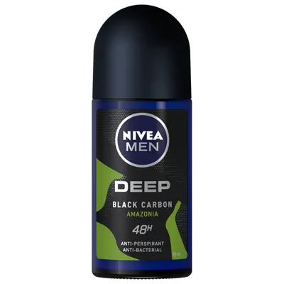 Nivea Men, Deep Black Carbon Amazonia Antiperspirant Roll-on 48h (Antyperspirant w kulce)