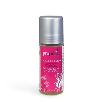 Beeyes Propolia, A Bras Le Corps, Deodorant (Organiczny dezodorant roll-on `Oczar wirginijski, miód BIO & kryształki ałunu`)