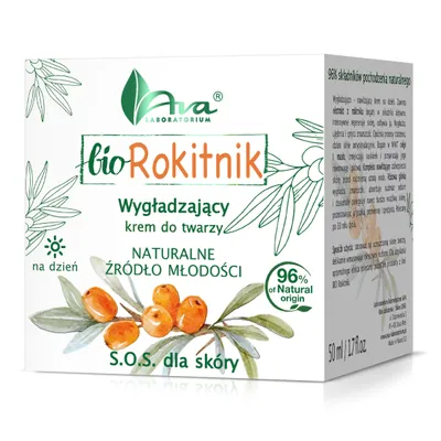 Laboratorium Kosmetyczne AVA Bio Rokitnik, Wygładzający krem do twarzy na dzień