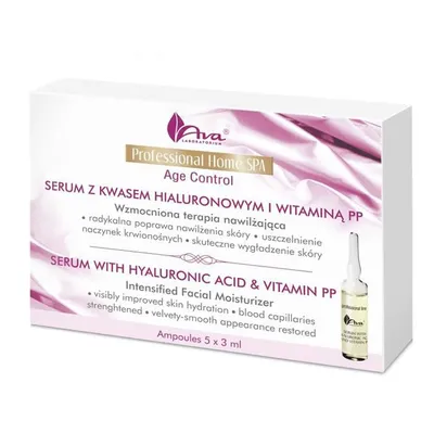 Laboratorium Kosmetyczne AVA Professional Home SPA, Age Control, Serum z kwasem hialuronowym i witaminą PP