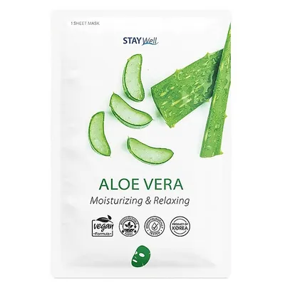Stay Well Aloe Vera Face Mask (Nawilżająca maseczka aloesowa o działaniu relaksującym)