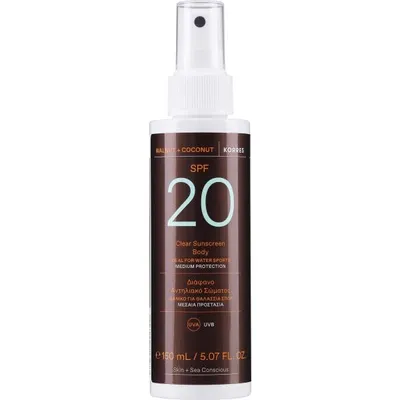 Korres Walnut & Coconut SPF 20 Clear Sunscreen Body (Ochronny spray do ciała SPF 20 (nowa wersja))