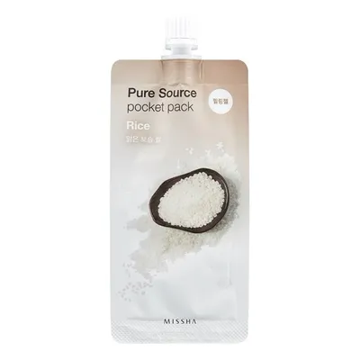Missha Pure Source, Pocket Pack `Rice` (Peelingująca maseczka z wyciągiem z ryżu)