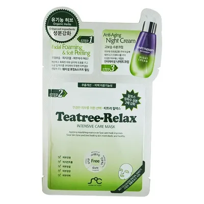SOC (Sense Of Care) Teatree-Relax, Intensive Care Mask (Zestaw oczyszczający z maseczką na płacie)