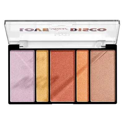NYX Professional Makeup Love Lust Disco,  Mystic Gems Highlighter Palette (Paleta rozświetlaczy)