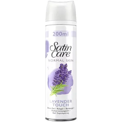 Gillette For Women Satin Care, Lavender Touch Shave Gel Normal Skin (Żel do golenia dla kobiet do skóry normalnej (nowa wersja))