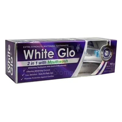 White Glo 2 in 1  Toothpaste with Mouthwash (Wybielająca pasta do zębów połączona z płukanką do jamy ustnej)