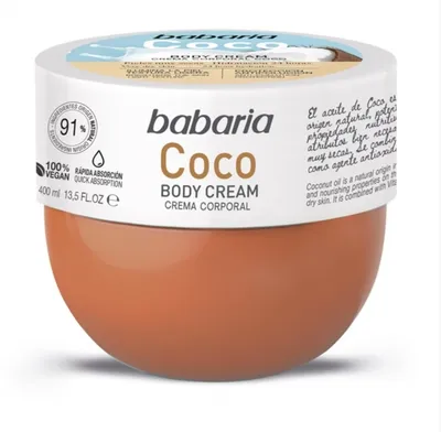 Babaria Natural Cosmetics Body Cream Coco (Krem do ciała z olejkiem kokosowym i witaminą E)