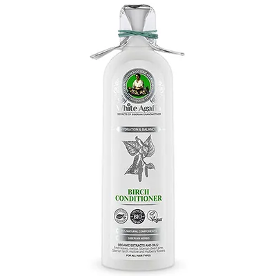 Receptury Babuszki Agafii White Agafia, Organic Certified Birch Conditioner (Biała Agafia, Balsam brzozowy do wszystkich rodzajów włosów)
