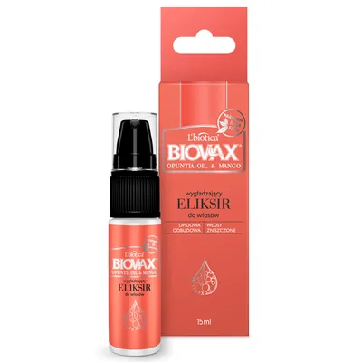 L'biotica Biovax Opuntia Oil & Mango, Wygładzający eliksir do włosów