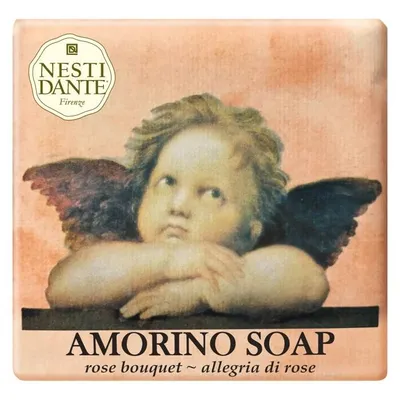 Nesti Dante Amorino Soap Rose Bouquet (Delikatne naturalne mydło w kostce `Różany bukiet`)