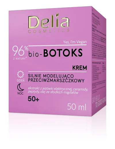 Delia bio-Botoks, Krem silnie modelująco-przeciwzmarszczkowy 50+