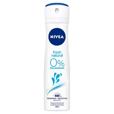 Nivea Fresh Natural, Dezodorant w sprayu 0% soli aluminium (stara wersja)