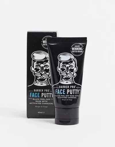 Barber Pro Face Putty Black Peel-Off Mask with Activated Charcoal (Maseczka peel off z aktywnym węglem)