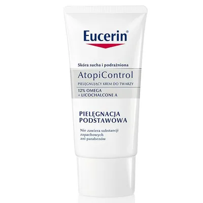 Eucerin AtopiControl, Krem pielęgnujący do skóry suchej i podrażnionej 12% Omega + Licochalcone A
