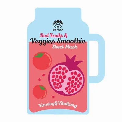 Dr. Mola Red Fruits & Veggies Smoothie Sheet Mask (Maseczka na płachcie rewitalizująco-ujędrniająca)