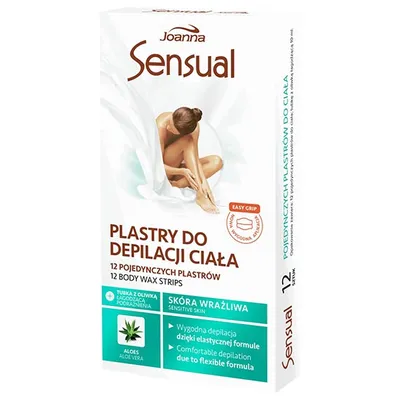 Joanna Sensual, Plastry do depilacji ciała z wyciągiem z aloesu (nowa wersja)