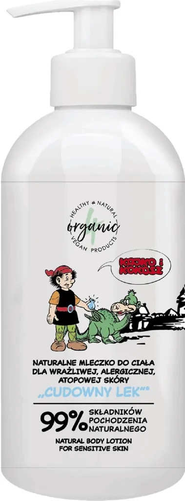 4Organic Kajko i Kokosz, Naturalne mleczko do ciała `Cudowny lek`
