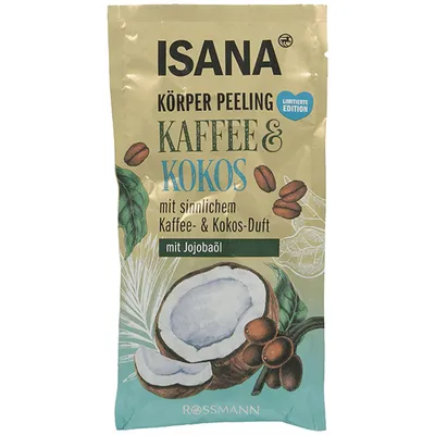 Isana Kaffee & Kokos Körperpeeling (Peeling z kawą, kokosem i olejem jojoba)