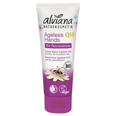 Alviana Naturkosmetik Ageless Q10 Hands Organic Passionflower Hand Cream (Krem do rąk do skóry dojrzałej)