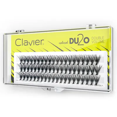 Clavier Natural DU2O Double Volume, Kępki rzęs 11  mm