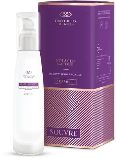 Souvre Triple Helix Formula Graphite, Kolagen Naturalny, Żel do włosów i paznokci