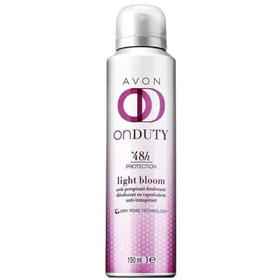 Avon On Duty Women, Anti-perspirant Deodorant  'Light Bloom' (Dezodorant antyperspiracyjny w sprayu  (nowa wersja))
